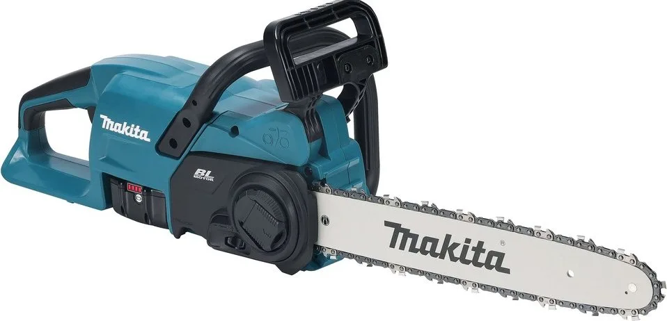 Акумуляторна ланцюгова пила Makita LXT DUC357RT 18В з акумулятором 1х1.5А·год, довжина шини 35 см, вага 4.2 кг.