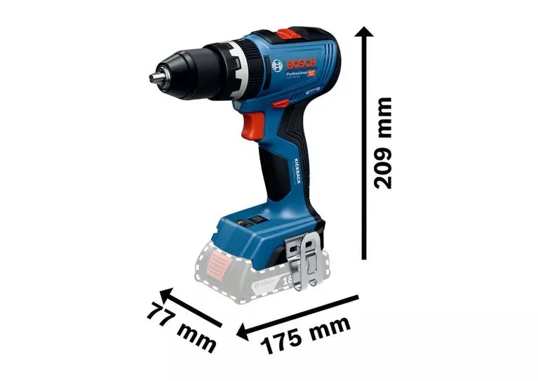 Шуруповерт ударный Bosch Professional 18В 65Нм 2100об/мин без АКБ