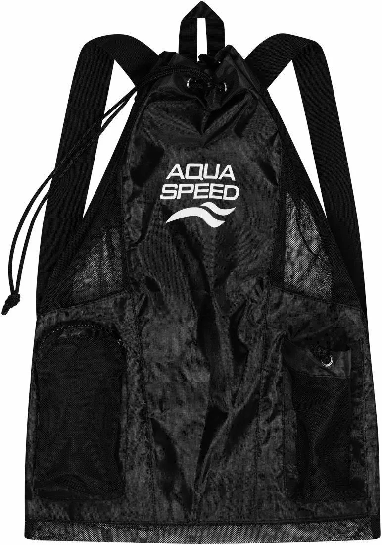 Сумка сітчаста AQUA SPEED 100% поліестер 48х64 см чорна унісекс