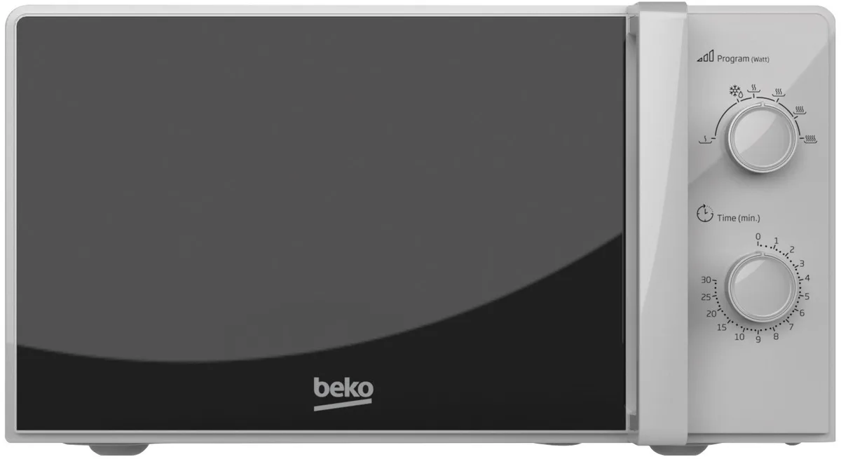 Мікрохвильова піч Beko, 20 л, механічне управління, 700 Вт, сірого кольору.