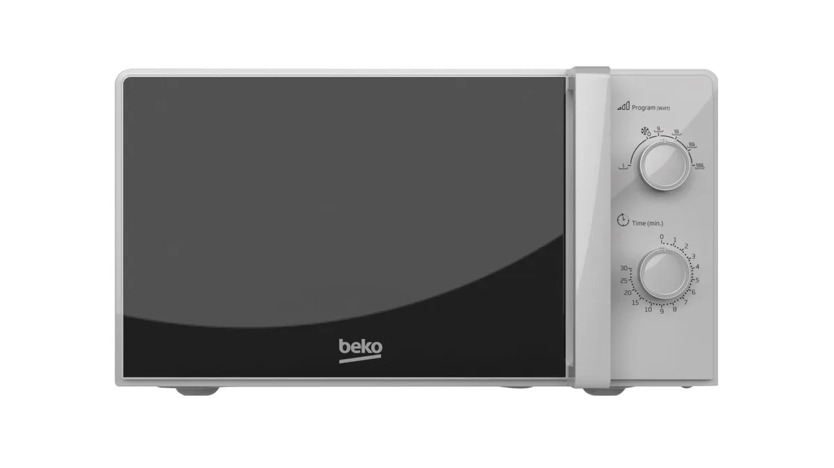 Мікрохвильова піч Beko, 20 л, механічне управління, 700 Вт, сірого кольору.