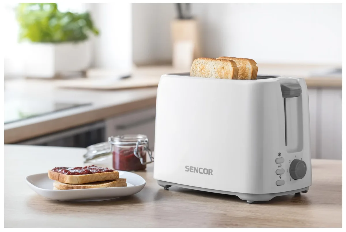 Тостер Sencor 750 Вт 2 тости 7 режимів Білий