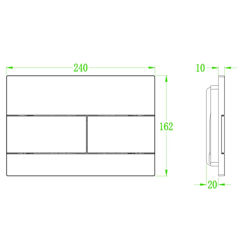 Панель слива Koer ABS 240x160 Белый