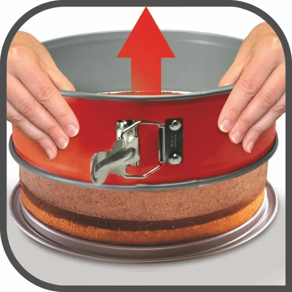 Форма для выпекания Tefal DeliBake, круглое, съемное основание, 19 см, из углеродистой стали, красного цвета