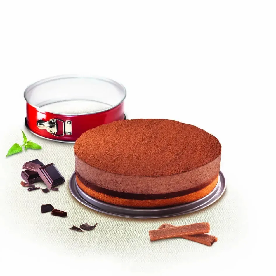 Форма для выпекания Tefal DeliBake, круглое, съемное основание, 19 см, из углеродистой стали, красного цвета