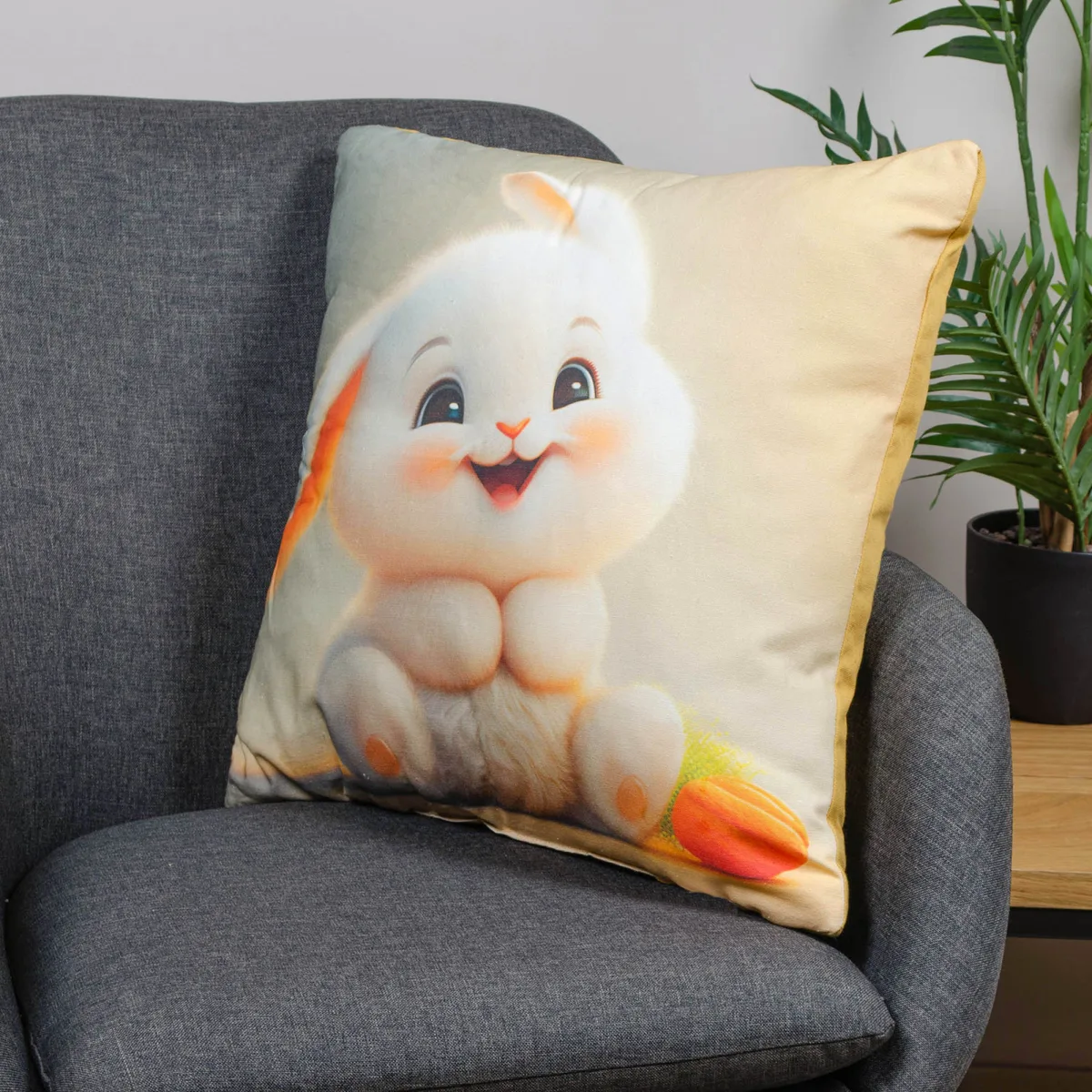 Подушка декоративна Home Line полупанама 45х45 см принт