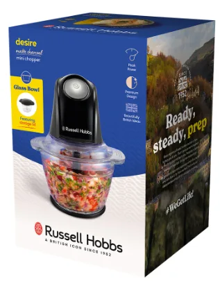 Подрібнювач Russell Hobbs Скло 1 л Чорний 200 Вт