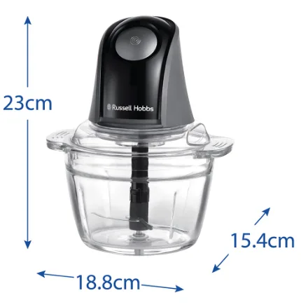 Подрібнювач Russell Hobbs Скло 1 л Чорний 200 Вт