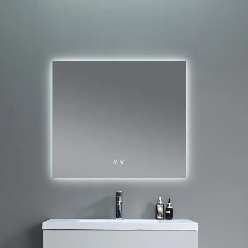 Дзеркало Qtap TA1 LED підсвічування Touch антизапотівання 1000х800 мм алюмінієве