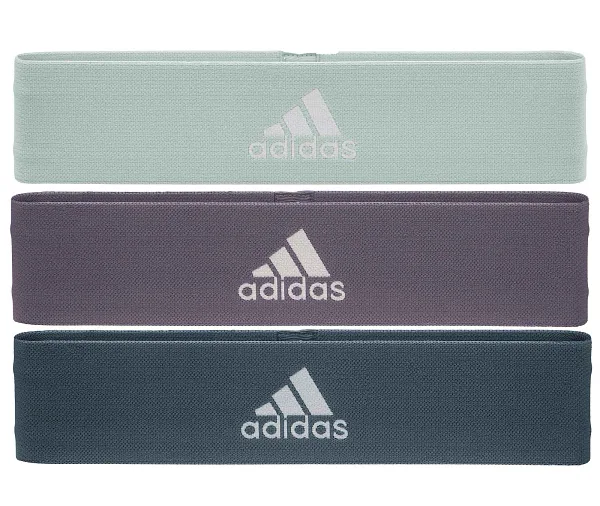Набір еспандерів Adidas еластичний поліестер L зелений фіолетовий темно-синій