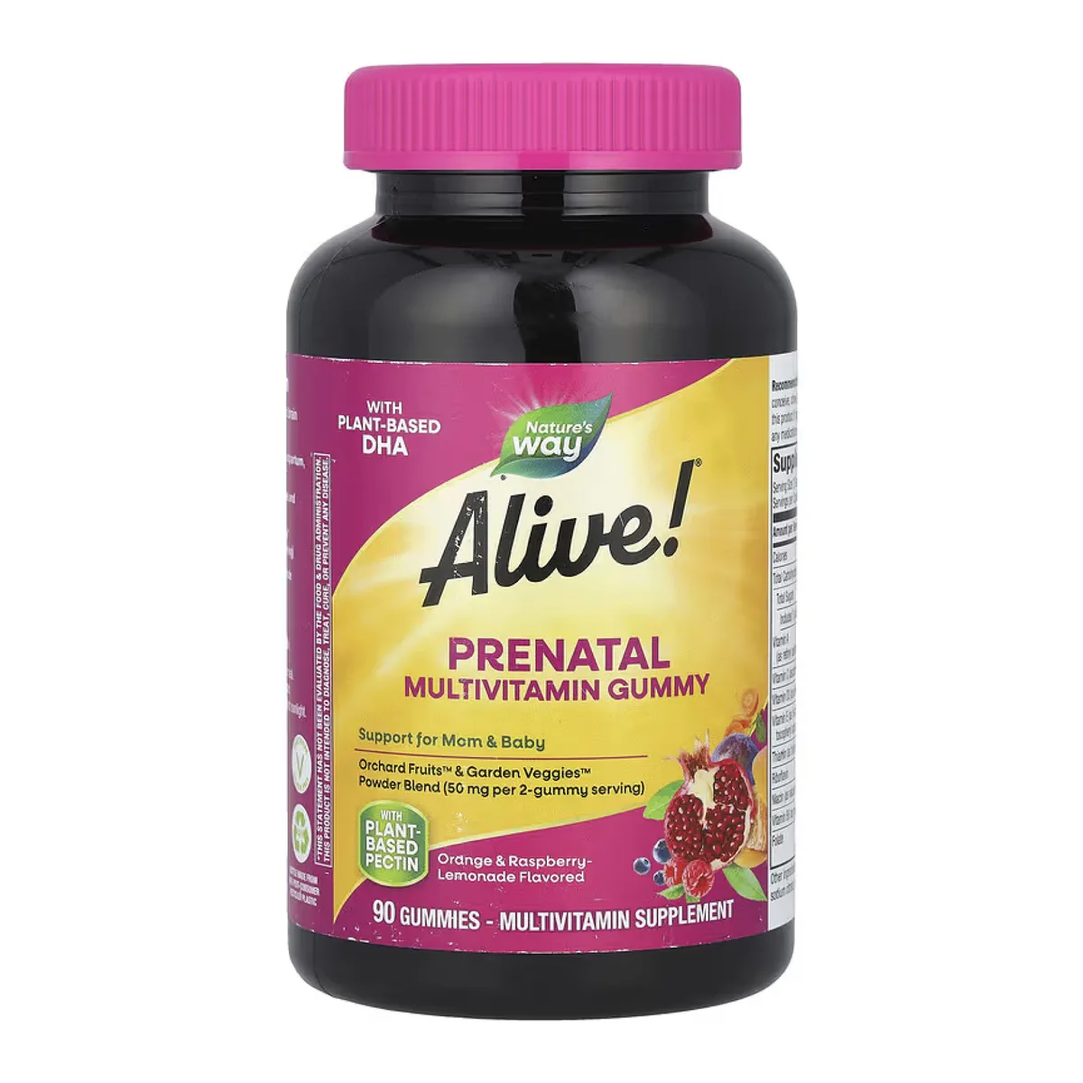 Prenatal Multivitamin Nature's Way растительная ДГК 90 жевательных мармеладок апельсин малина