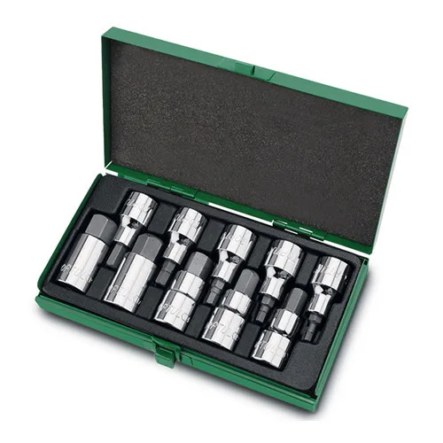 Набір біт шестигранник 1/2" Toptul H4-H19 10шт метал сріблястий