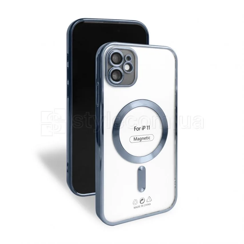 Чохол MagSafe для iPhone 11 пластик силікон синій