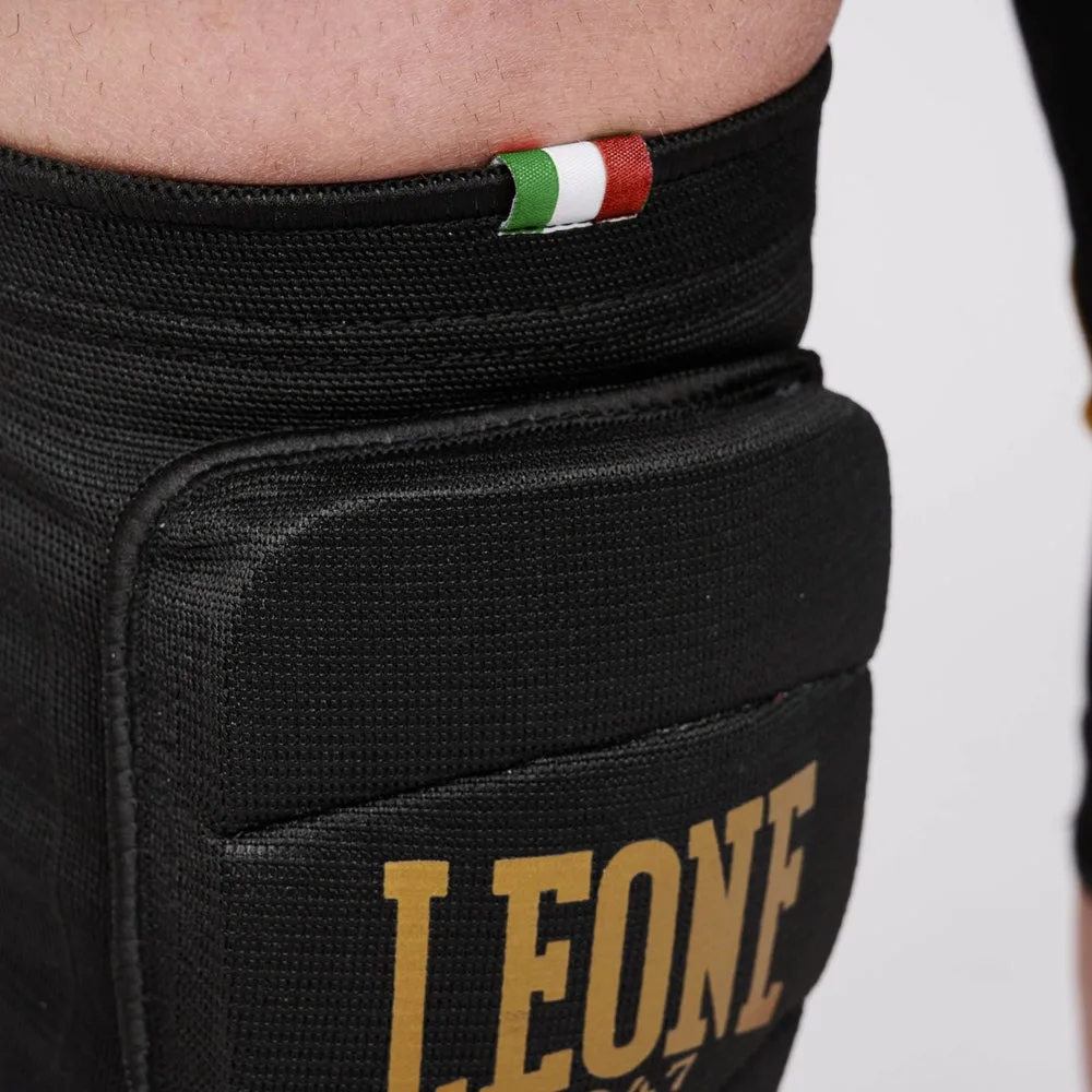 Спортивні наколінники Leone еластичний текстиль L/XL чорні