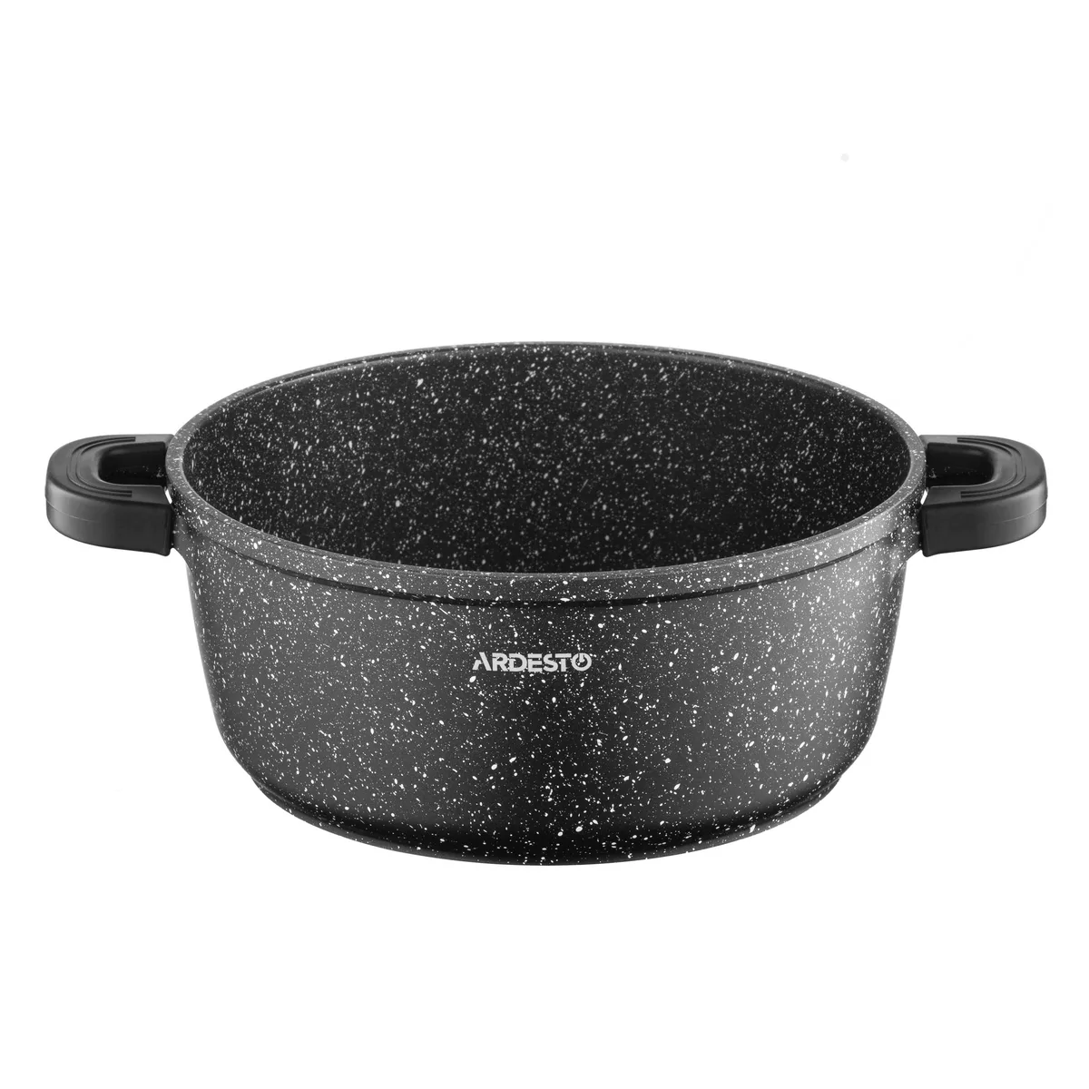 Каструля з прозорою кришкою ARDESTO Gemini Anzio, 3.1 л, алюміній, чорного кольору.