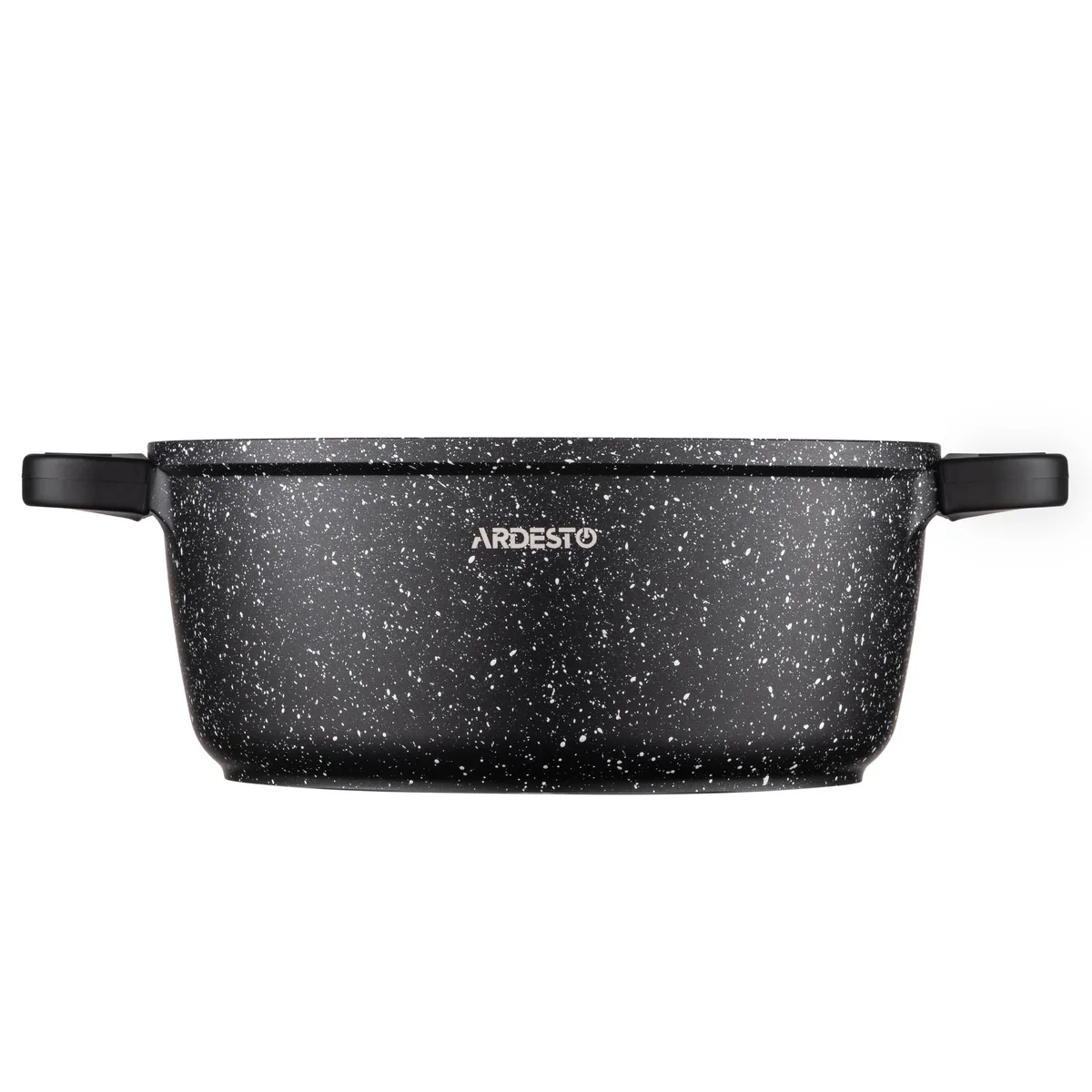 Каструля з прозорою кришкою ARDESTO Gemini Anzio, 3.1 л, алюміній, чорного кольору.