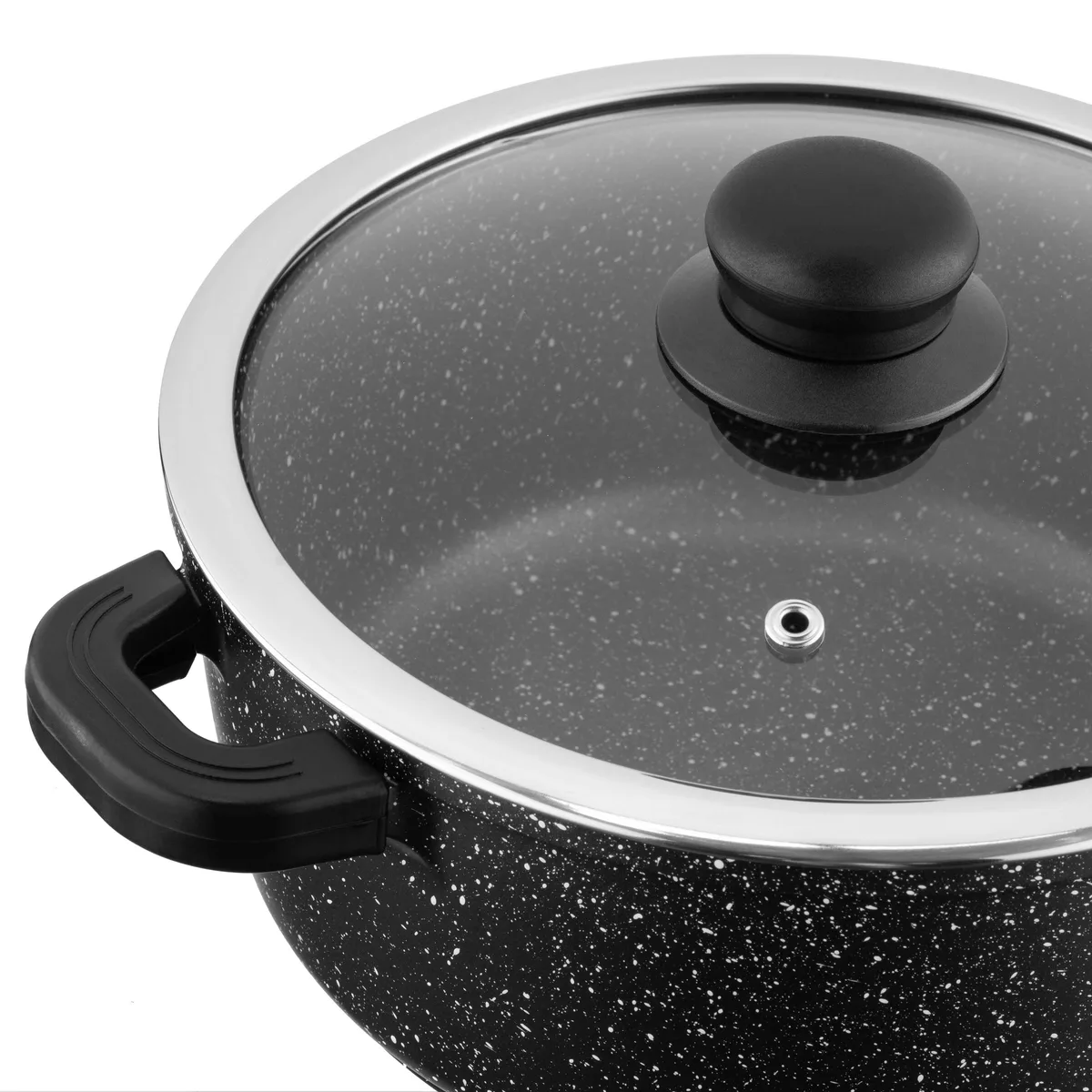 Каструля з прозорою кришкою ARDESTO Gemini Anzio, 3.1 л, алюміній, чорного кольору.