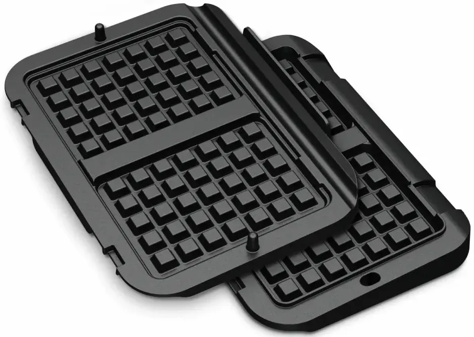 Форма для приготування вафель для грилів Optigrill, алюмінієва, чорна.