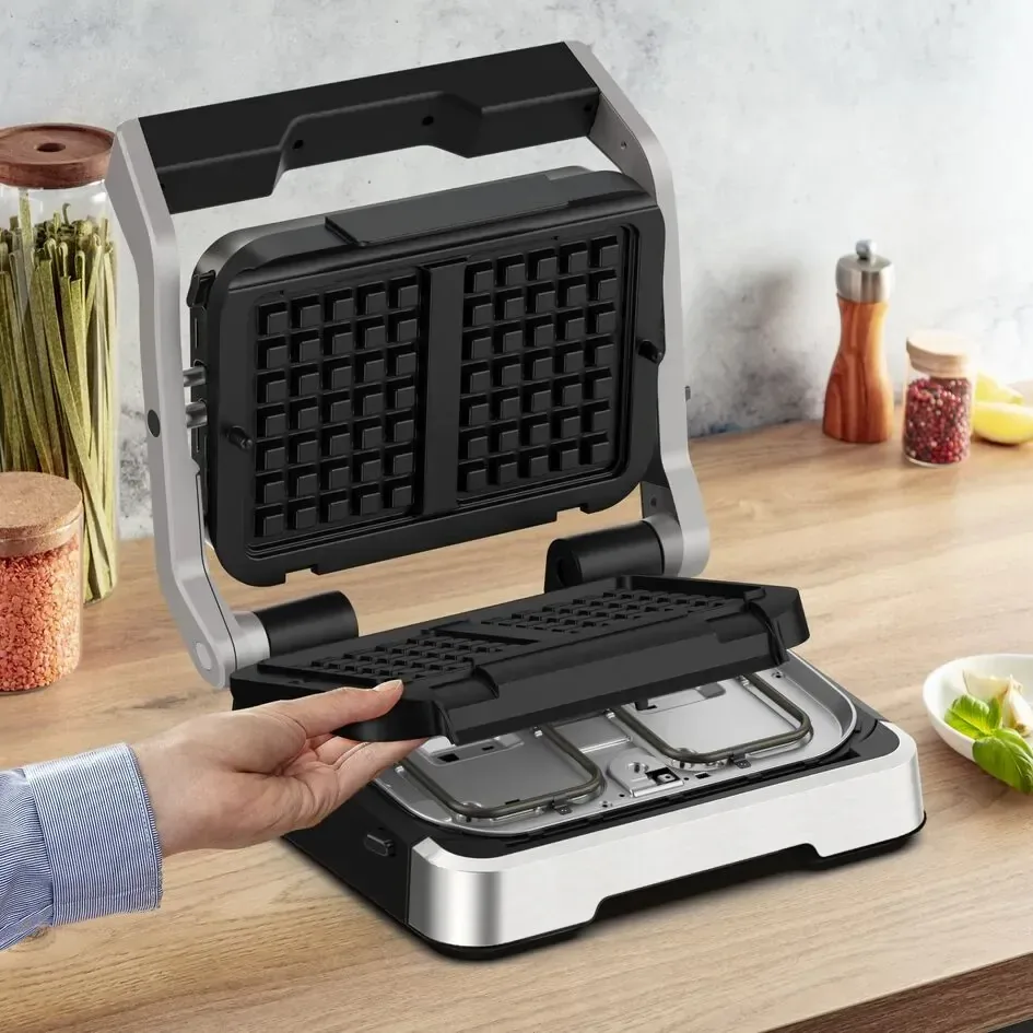 Форма для приготування вафель для грилів Optigrill, алюмінієва, чорна.