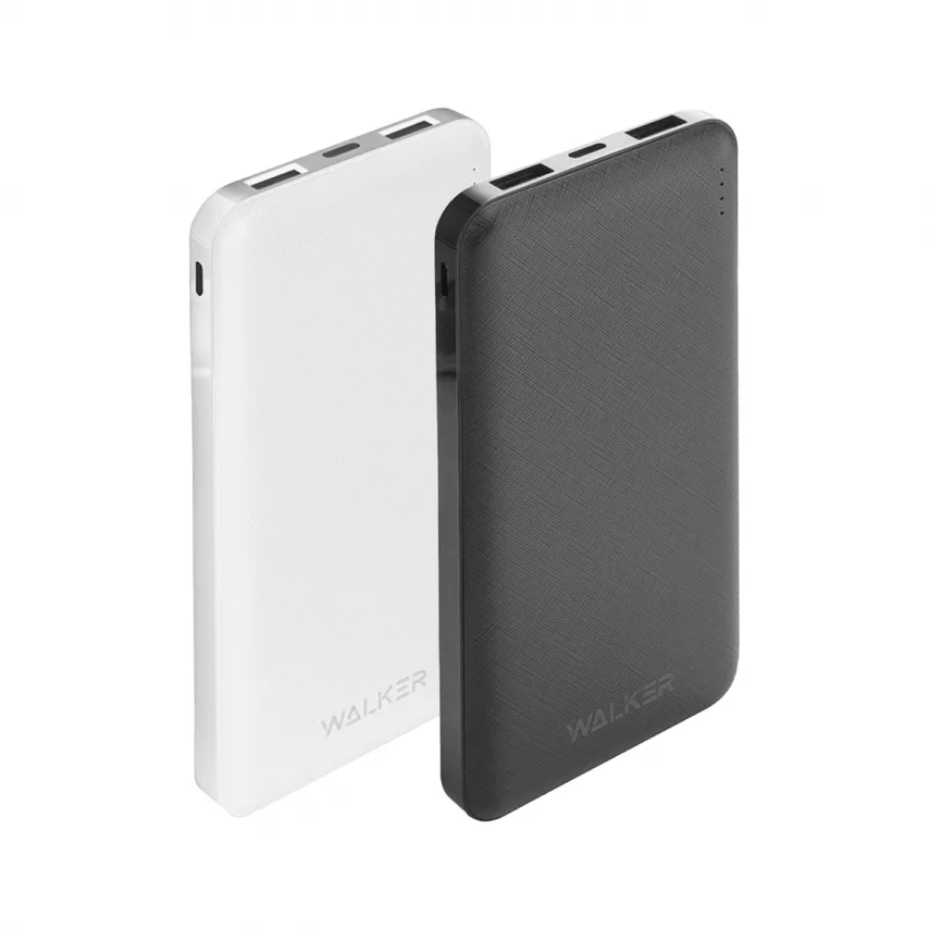 Power Bank WALKER Li-polymer 10000mAh 135x68x15 мм Чорний