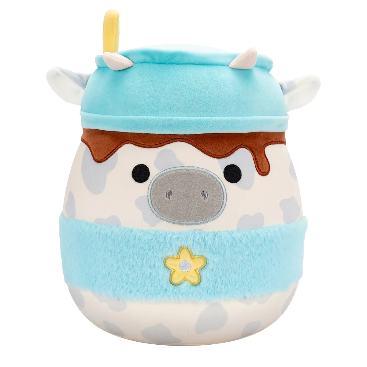 М'яка іграшка Squishmallows поліестер 30 см сіра корівка