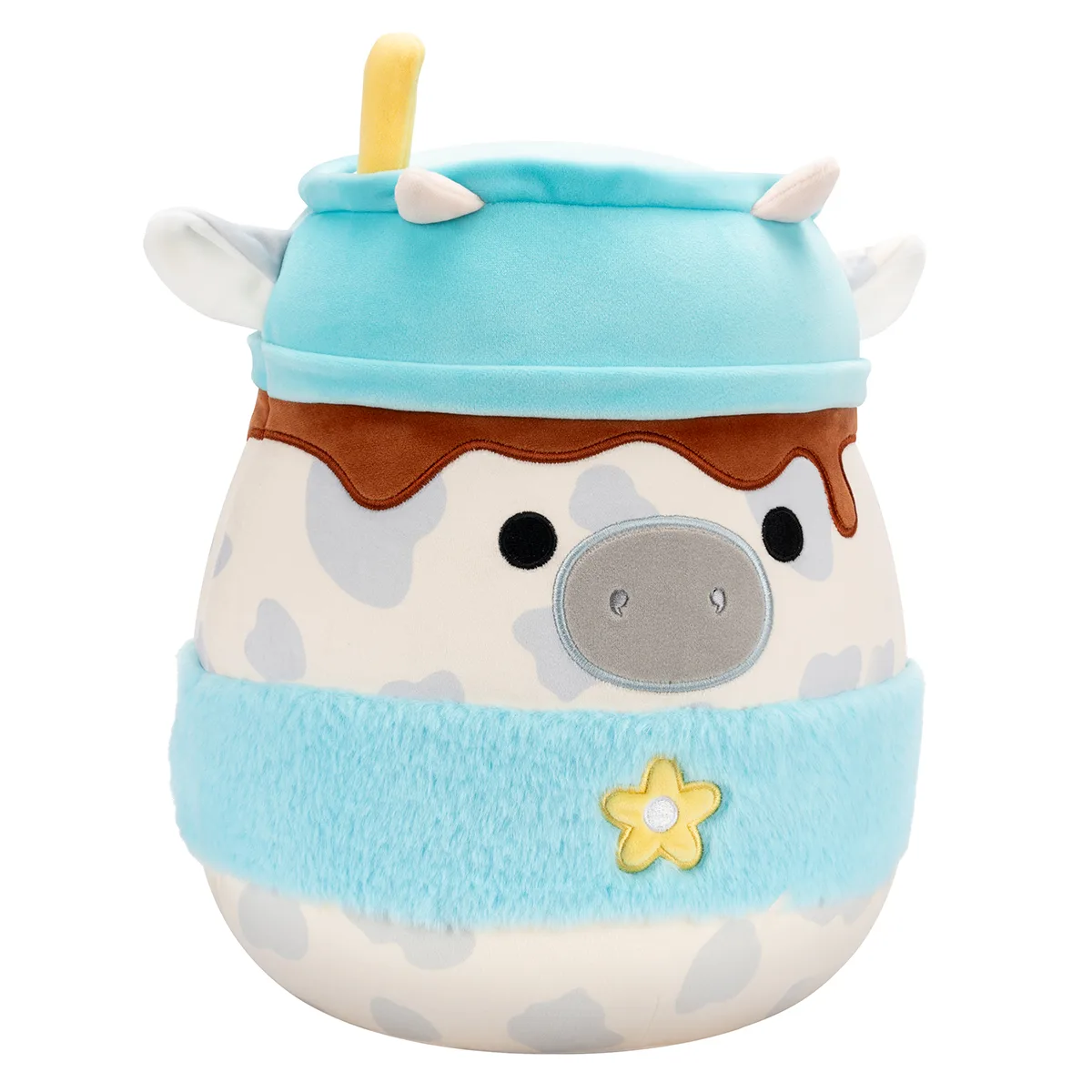 М'яка іграшка Squishmallows поліестер 30 см сіра корівка