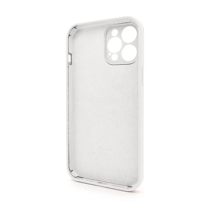 Чохол силіконовий для Apple iPhone 12 Pro Max  білий закрита камера