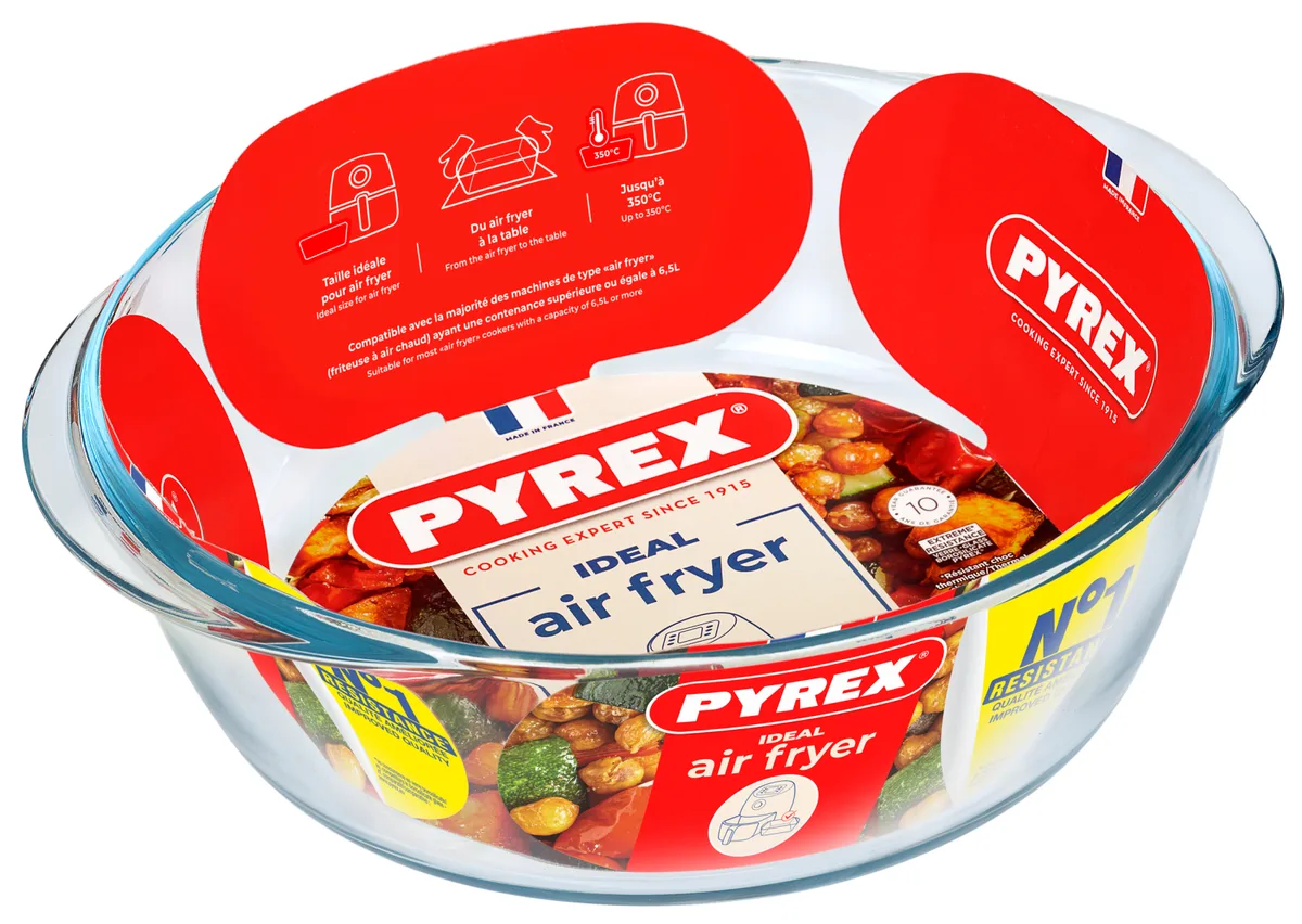 Форма для запікання Pyrex боросилікатне скло 26x23x8 см кругла