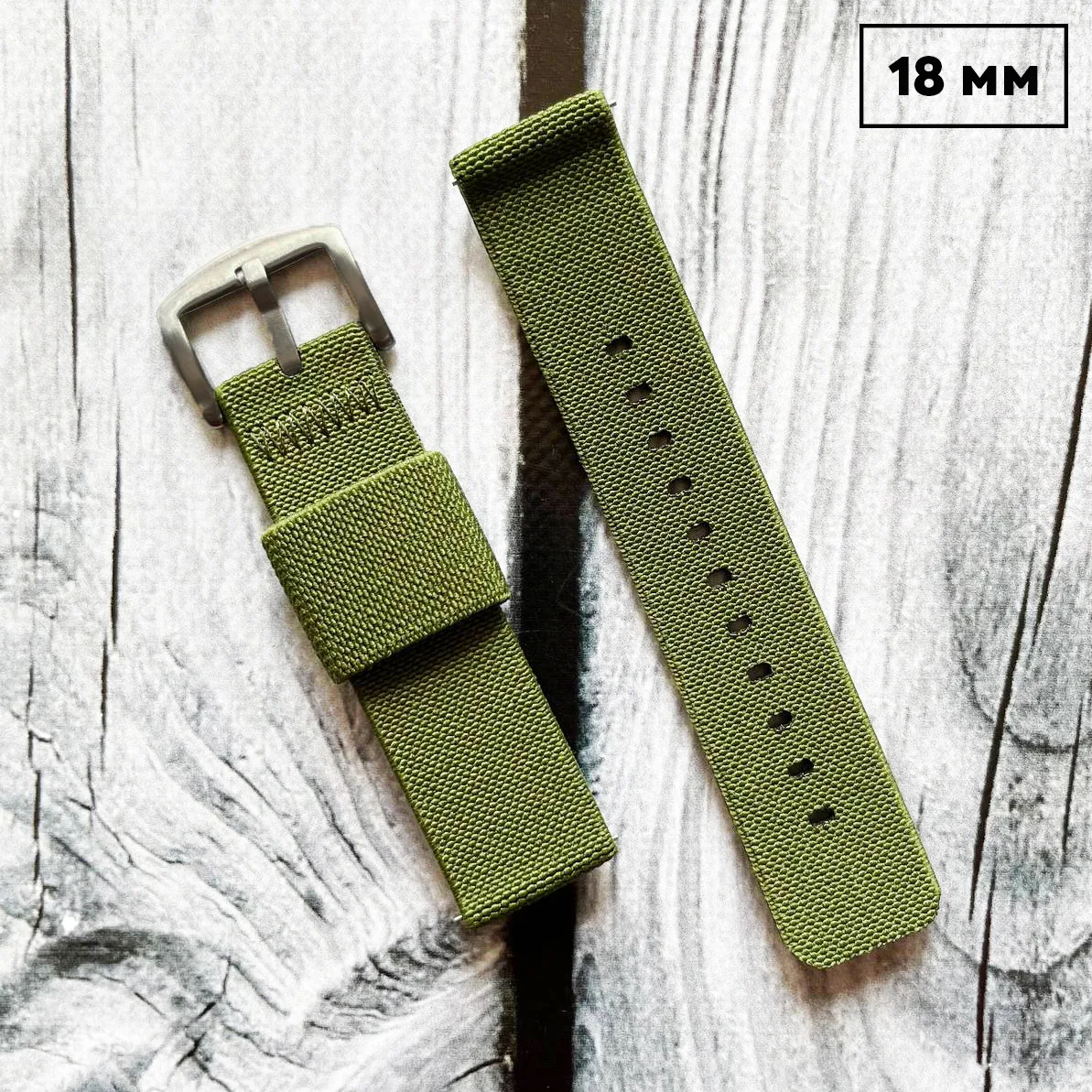 Ремінець Modfit accessories нейлоновий 18 мм зелений