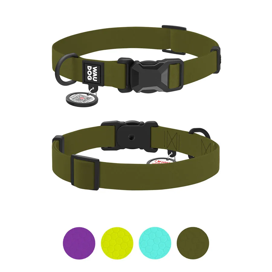 Нашийник WAUDOG Magnet XL 25 мм Collartex водостійкий хакі 38-58 см
