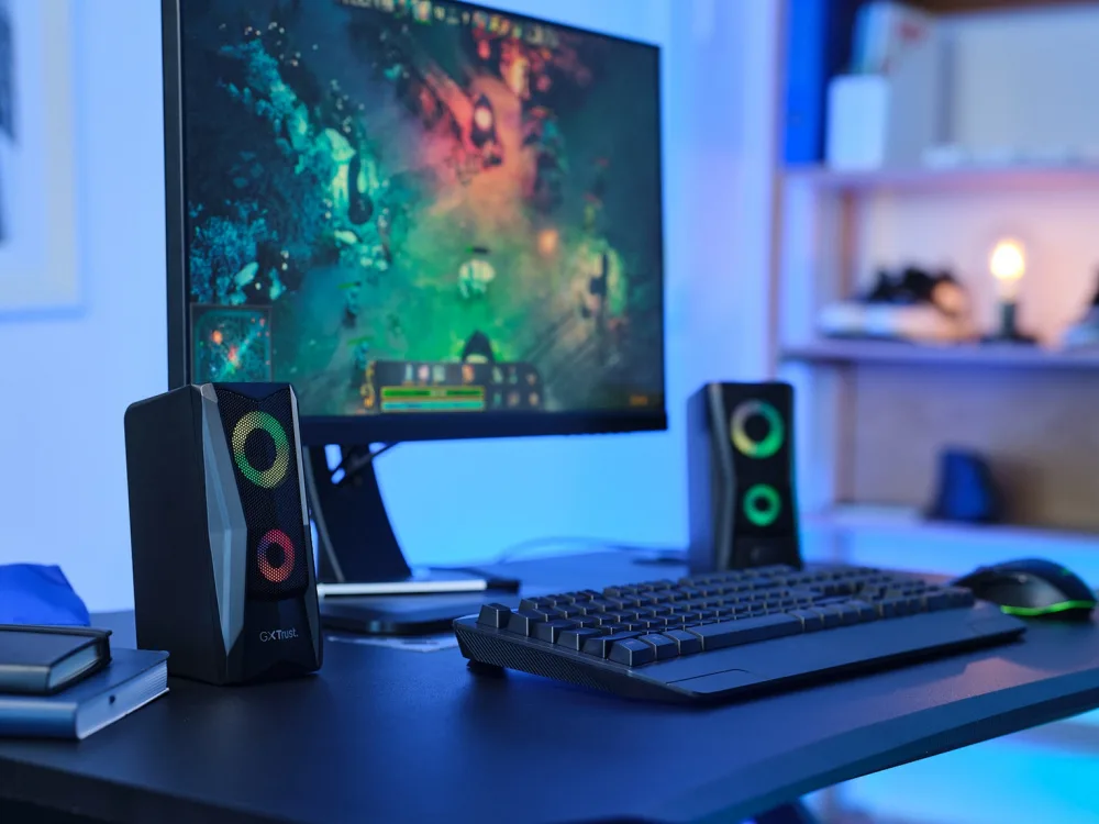 Акустическая система Trust GXT 606 Javv 2.0, USB/AUX, RGB, черный