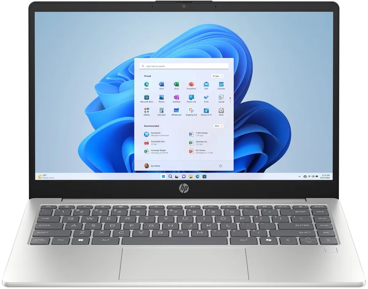 Ноутбук HP 14" FHD IPS 16GB SSD 512GB сріблястий