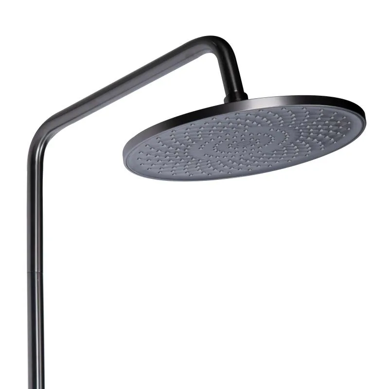 Душова система Qtap Vlasta New 700х310х130 мм латунь Gunmetal Black PVD
