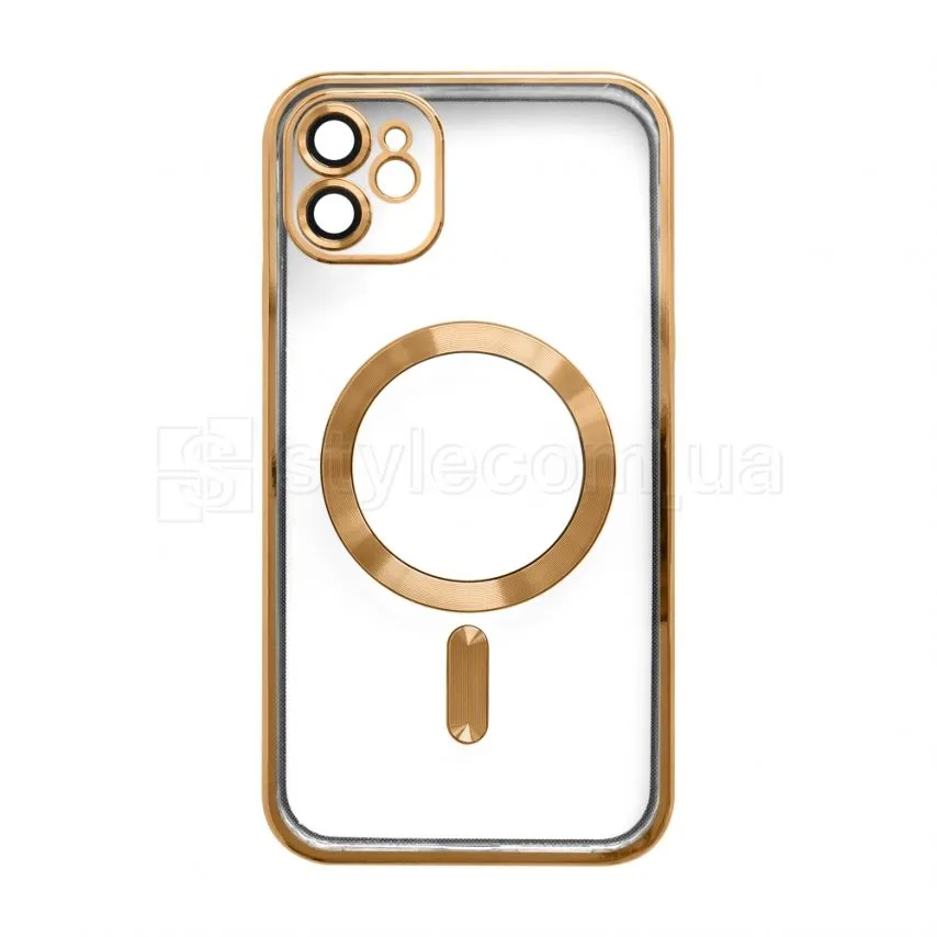 Чохол MagSafe для iPhone 11 пластиковий силіконовий золотий