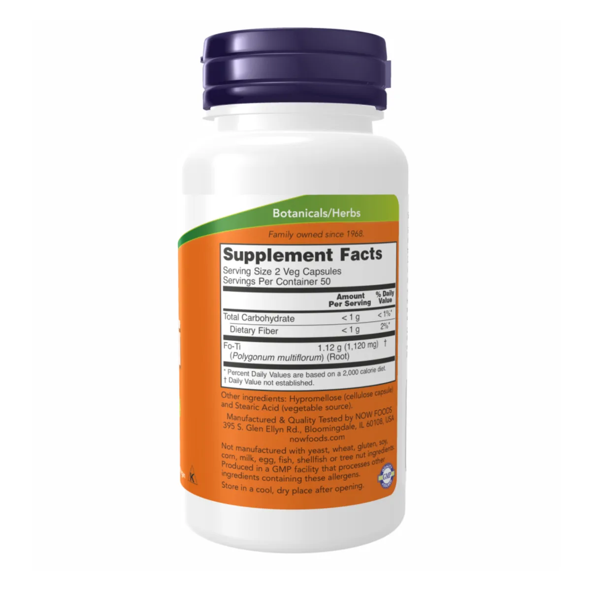FO-TI 560 мг Now Foods вегетаріанські капсули 100 шт без ГМО