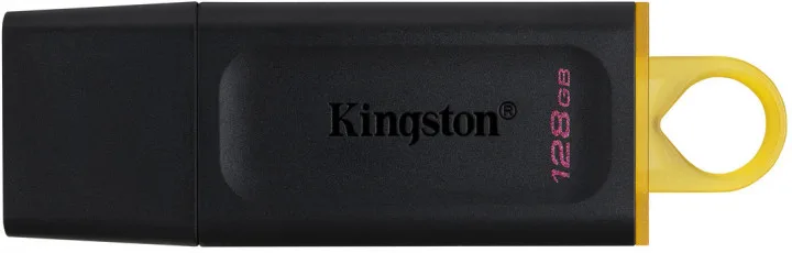 Flash Drive Kingston пластик 128GB чорний жовтий