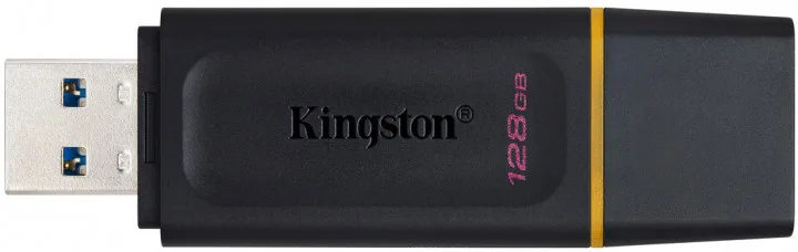 Flash Drive Kingston пластик 128GB чорний жовтий