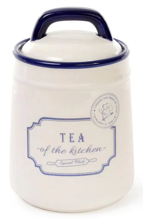 Керамічна банка RedBlue TEA 800 мл синя з кришкою