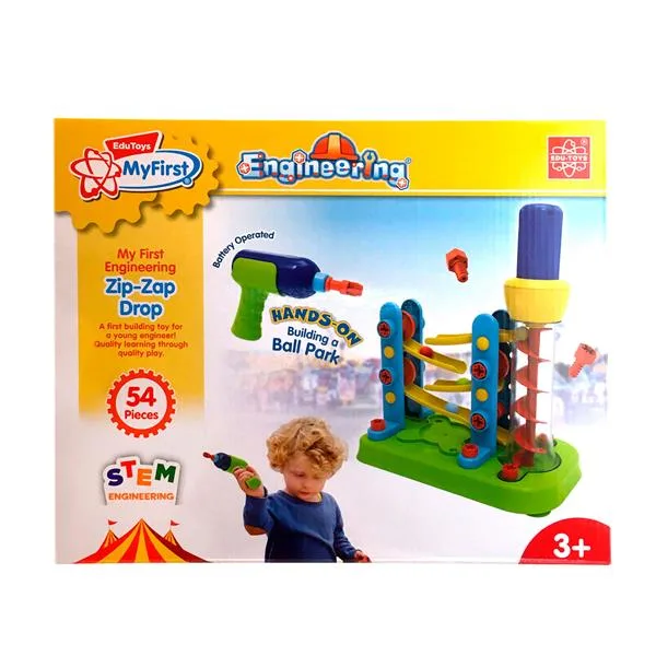 Набір для складання Edu-Toys Гірка-зигзаг 54 деталі різнокольоровий пластик 33х26,6х11 см