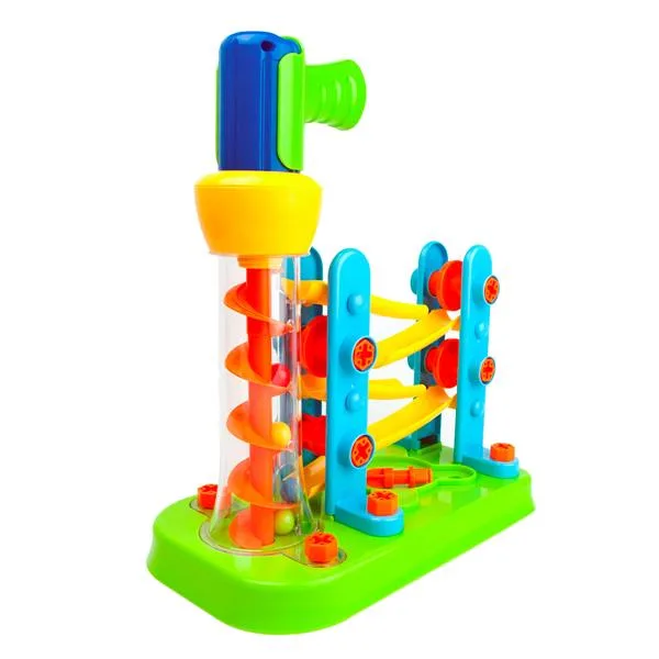 Набір для складання Edu-Toys Гірка-зигзаг 54 деталі різнокольоровий пластик 33х26,6х11 см