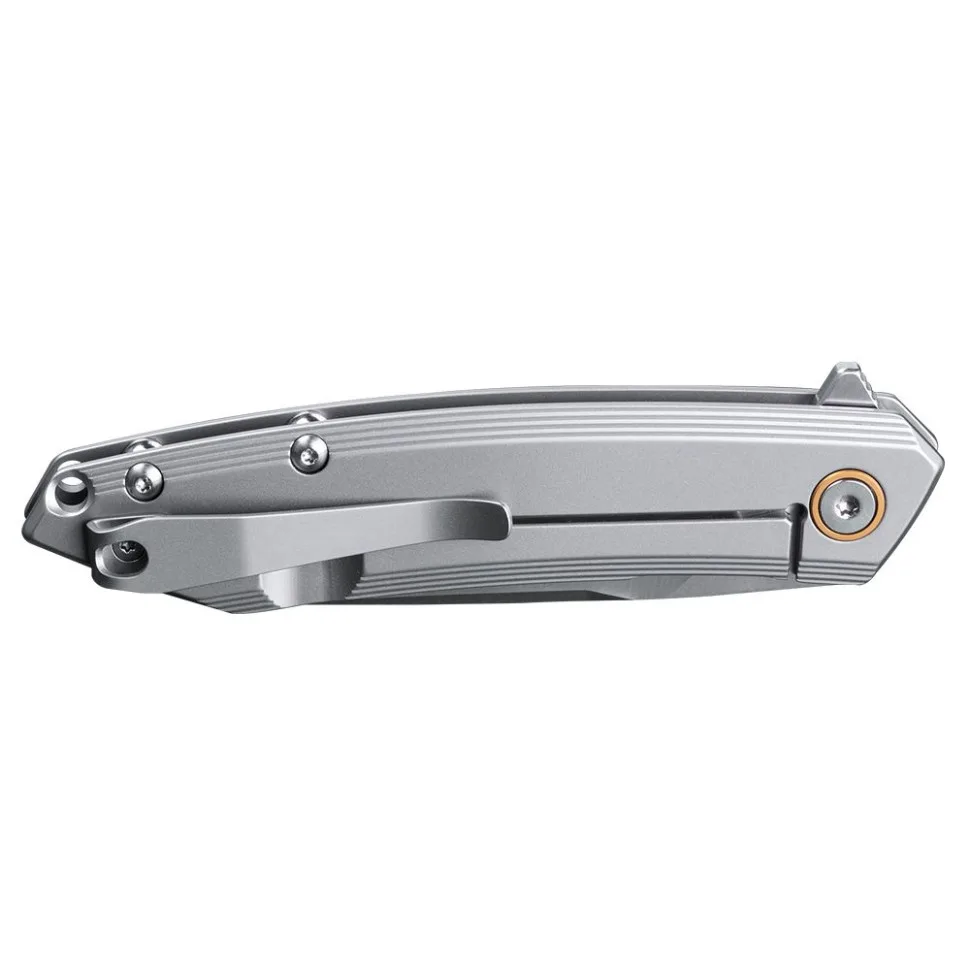 Складаний ніж Ruike сталь Sandvik 14C28N 85 мм сірий