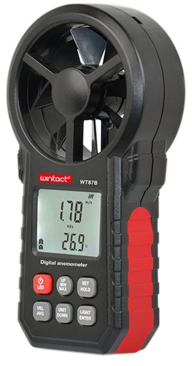 Анемометр крильчатий WINTACT WT87B Bluetooth 0,3-30 м/с -10-45°C 165х85х39 мм
