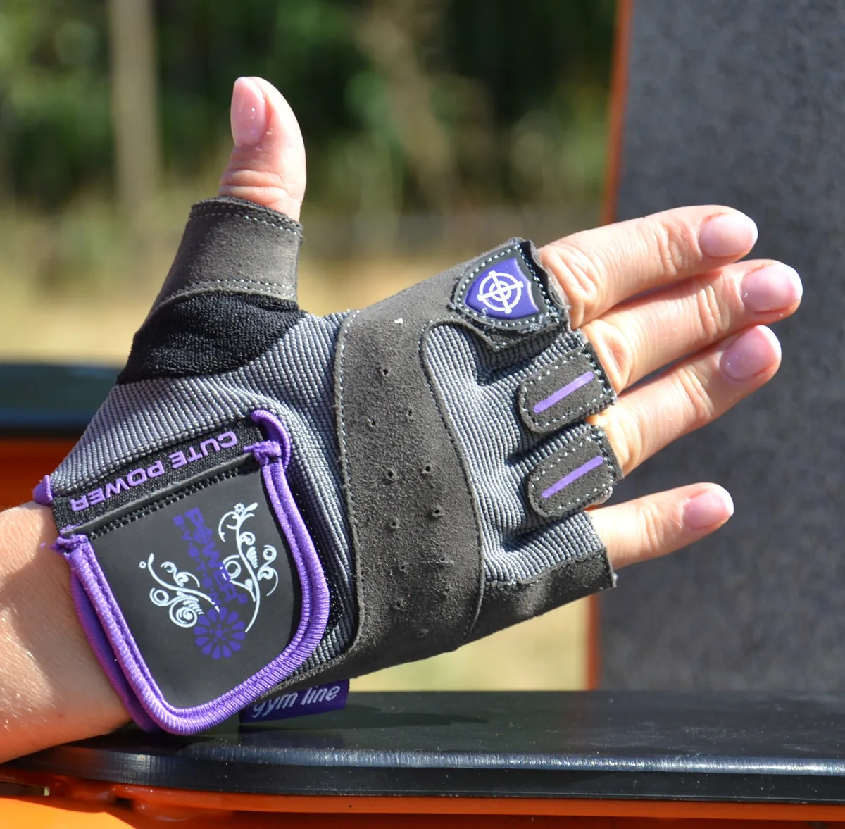 Рукавички Active Point штучна шкіра XS фіолетові