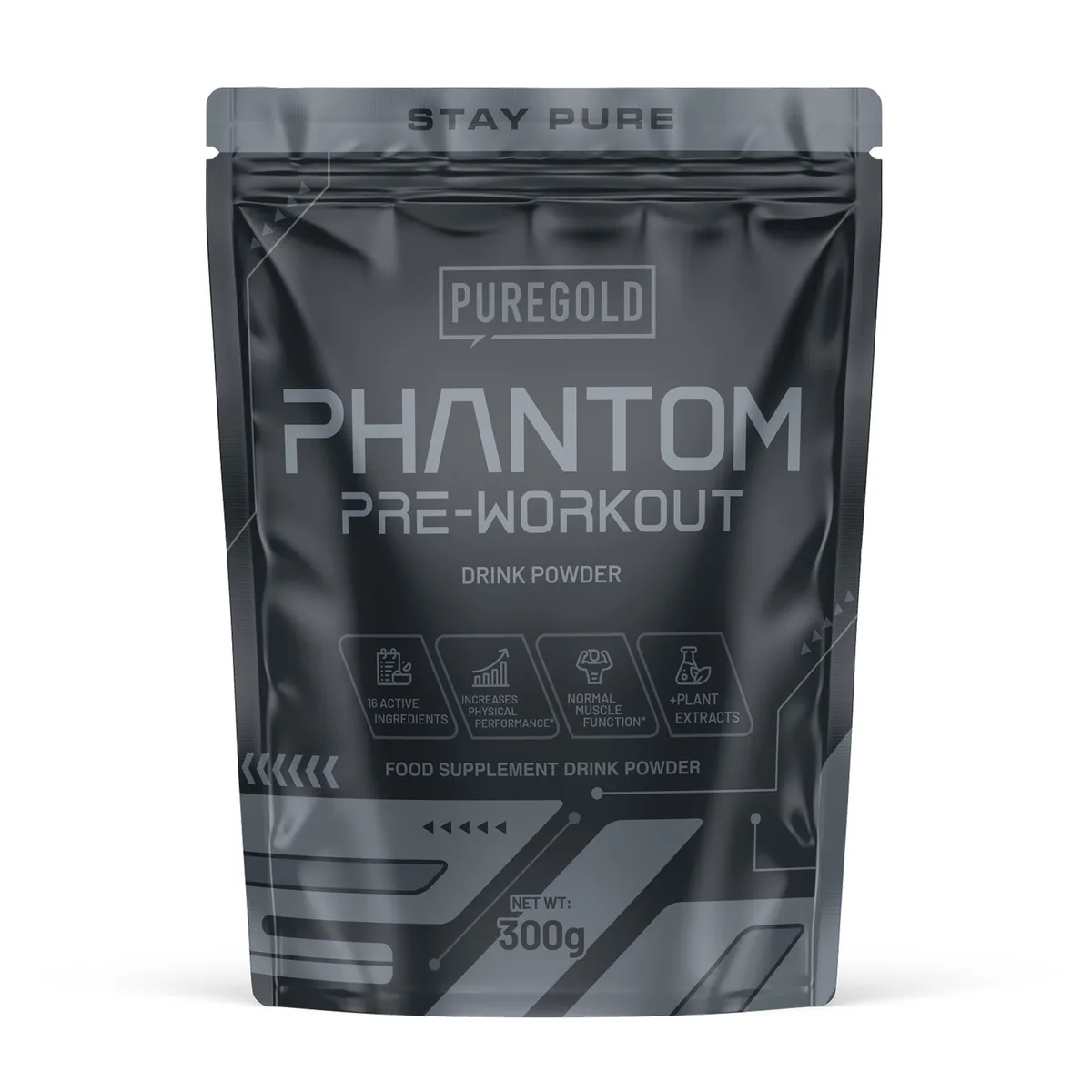 Предтренувальний порошок Phantom Pre-Workout 300 г Ананас креатин бета-аланін кофеїн