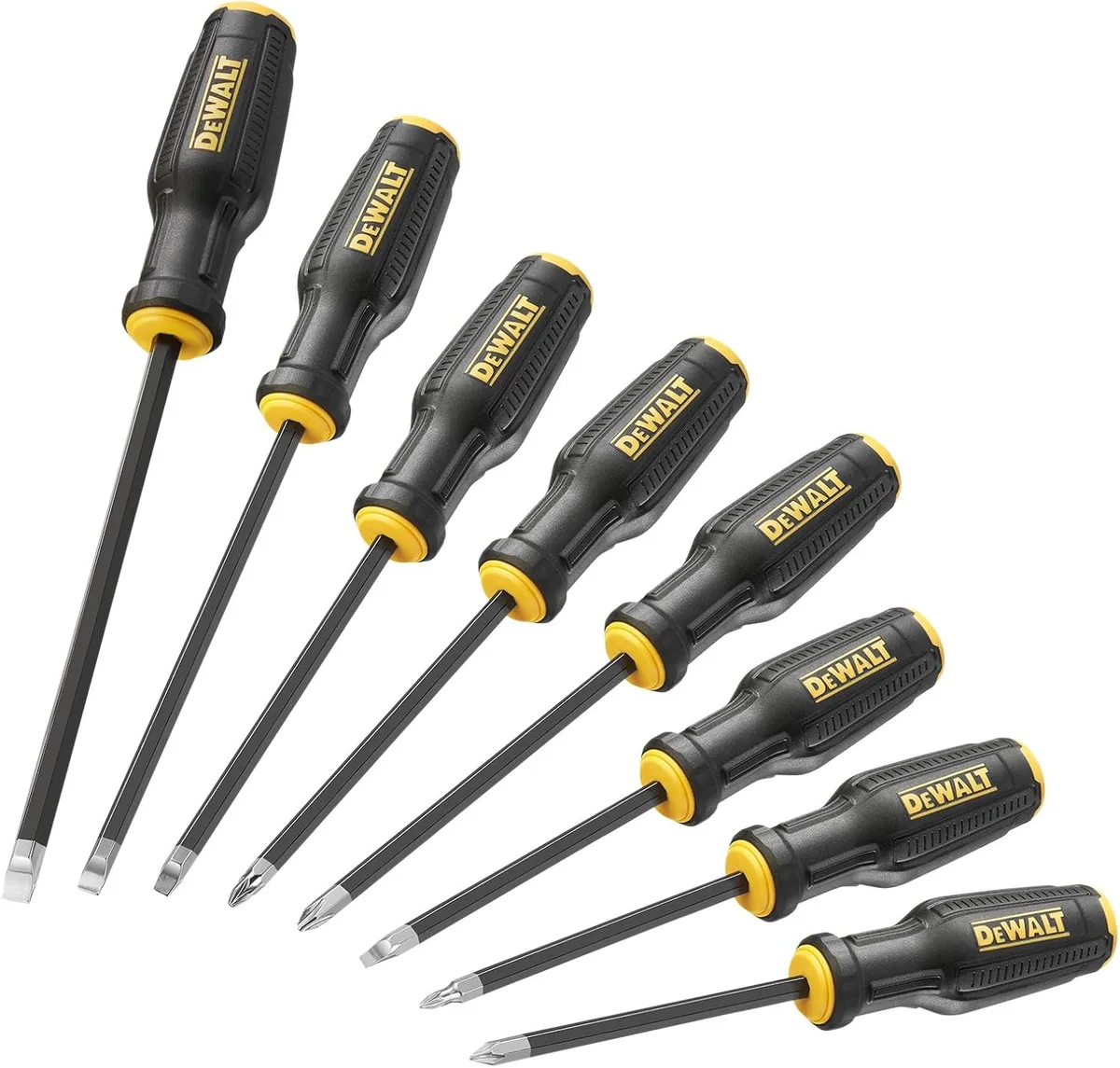 Набір викруток DeWALT TOUGHSERIES MAX FIT, SL, PH, SQ, 8 штук.