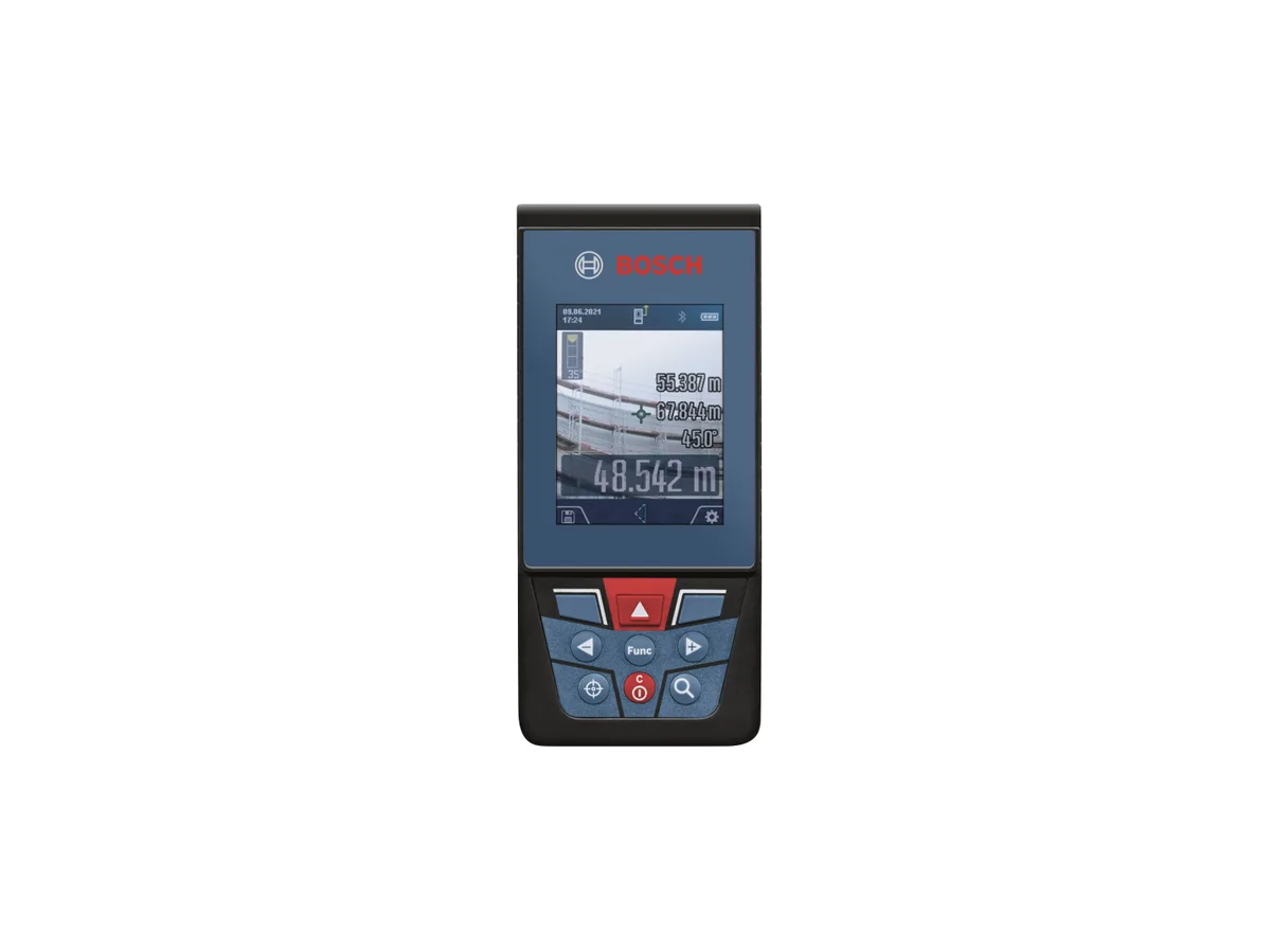 Лазерний далекомір Bosch Professional GLM 100-25 C, діапазон 0.08–100м, точність ±1.5мм, 360°, з Bluetooth та чохлом, вага 0.23кг.