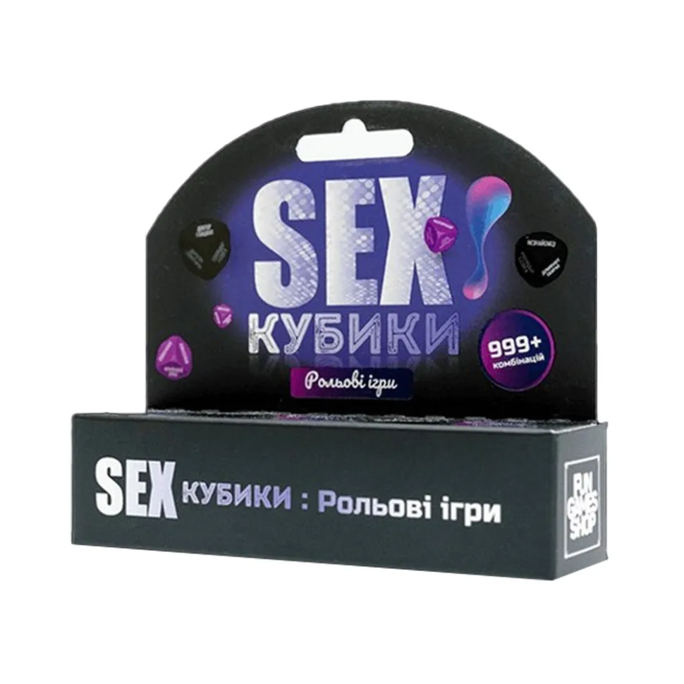 Настільна гра Fun Games SEX Кубики рольові ігри 5 кубиків ламінований картон 18 мм чорний
