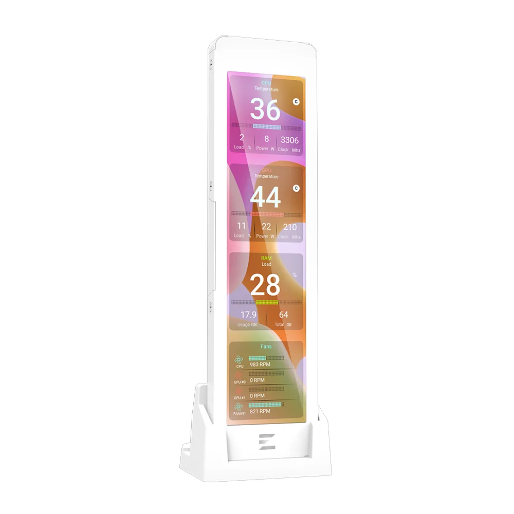 Дисплей зовнішній Zalman ZM-MF916, 269 x 70 x 15(В)мм, 60Hz, 1920 x 462, USB 9Pin, рамка біла