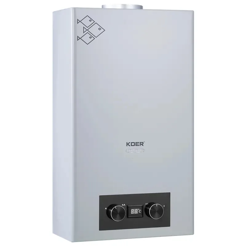 Газова колонка KOER 20 кВт 10 л/хв мідь 340х180х590 мм сірий