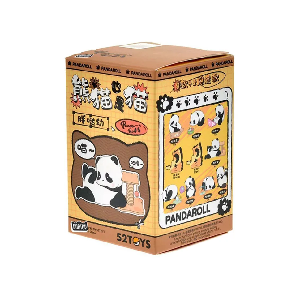 Колекційна фігурка-сюрприз Мяу панди 52Toys флокована 7 см біла